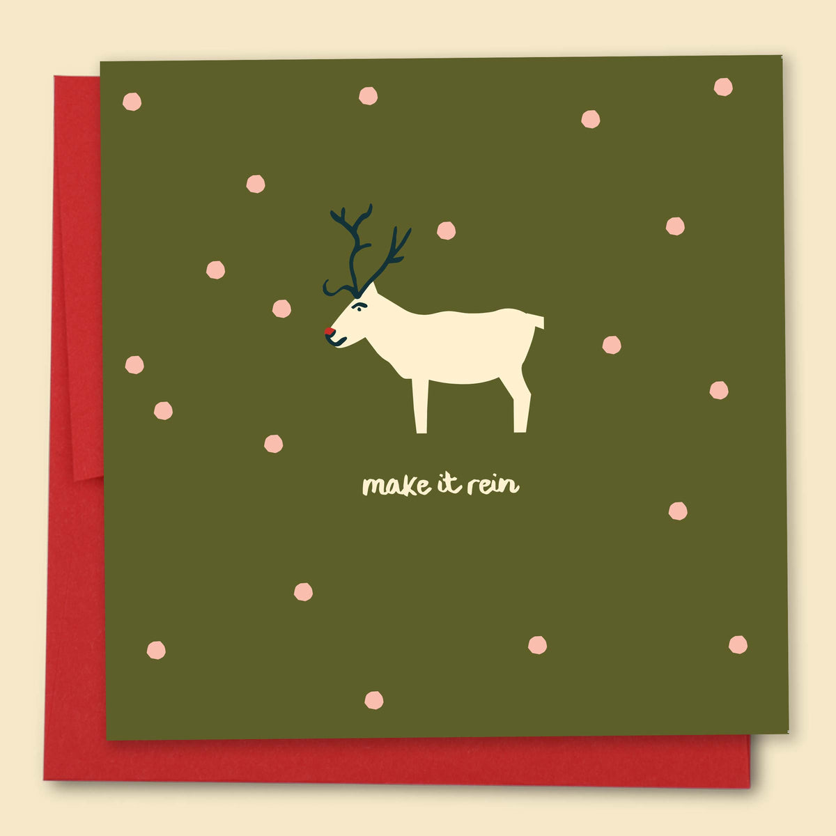 Make It Rein Christmas — Australian-made greeting card by Papernest
