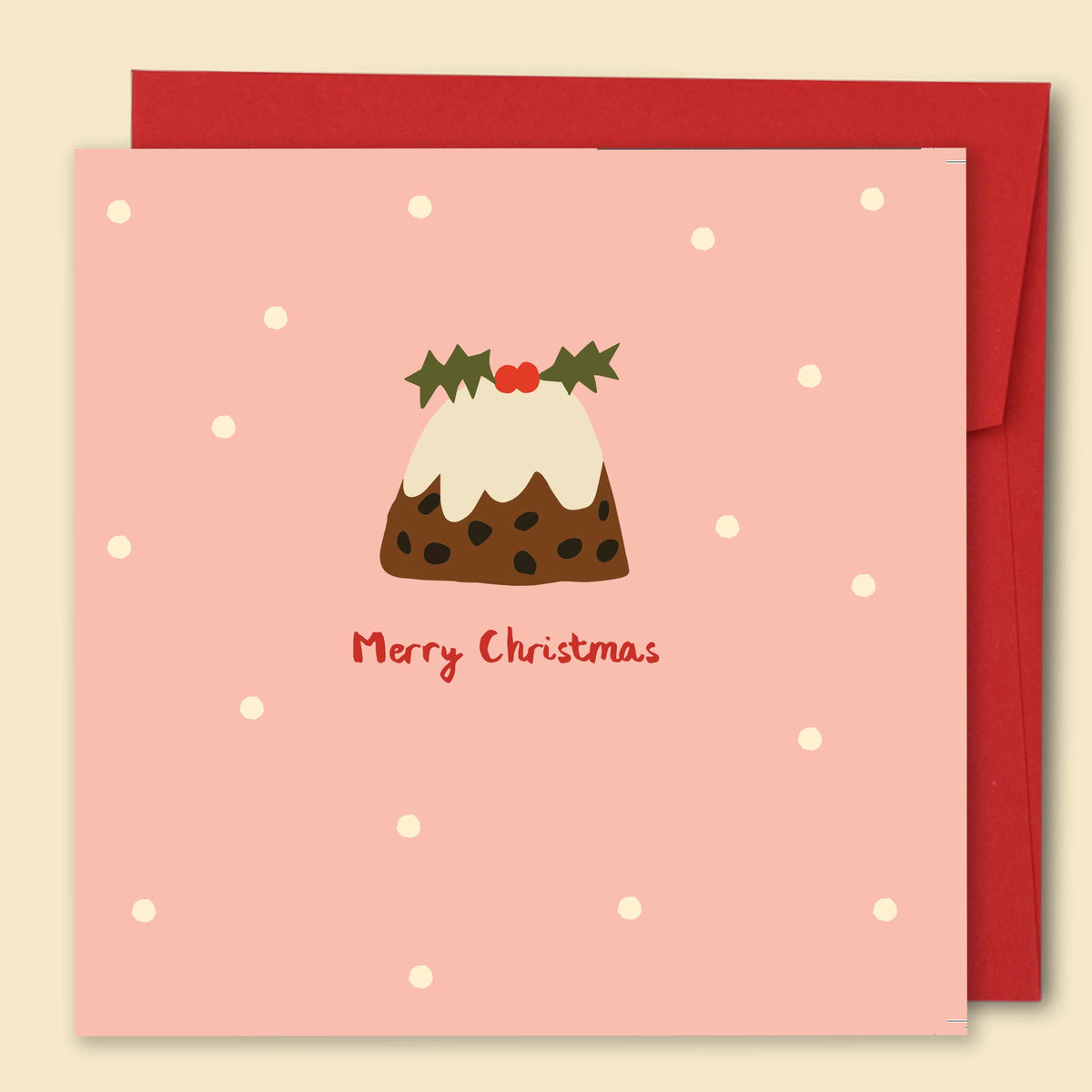 Merry Christmas Pudding — Australian-made greeting card by Papernest